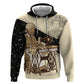 Harriet Powers Celestial Mystery Zip Hoodie Vintage Line Art - African American Folk Quilt Pattern