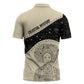 Harriet Powers Celestial Mystery Zipper Polo Shirt Vintage Line Art - African American Folk Quilt Pattern