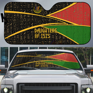 Daughters Of Isis Auto Sun Shade Ancient Egyptian Queen Hieroglyphic Art