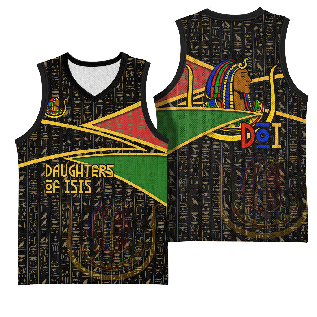 Daughters Of Isis Basketball Jersey Ancient Egyptian Queen Hieroglyphic Art