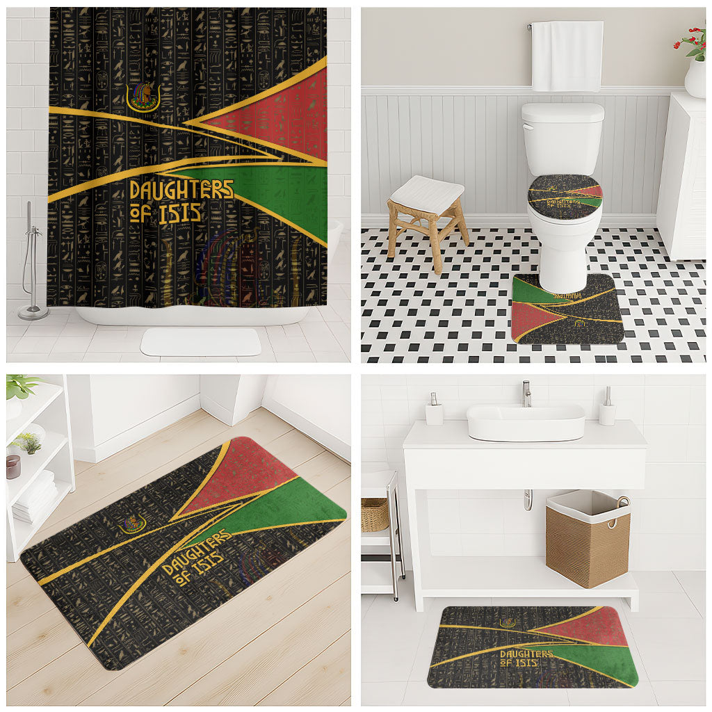 Daughters Of Isis Bathroom Set Ancient Egyptian Queen Hieroglyphic Art
