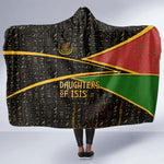Daughters Of Isis Hooded Blanket Ancient Egyptian Queen Hieroglyphic Art
