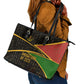 Daughters Of Isis Leather Tote Bag Ancient Egyptian Queen Hieroglyphic Art