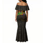 Daughters Of Isis Mermaid Dress Ancient Egyptian Queen Hieroglyphic Art