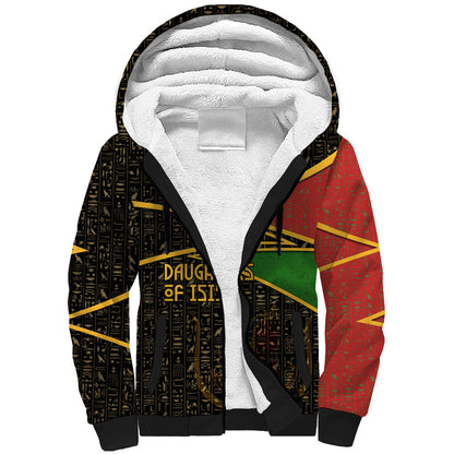 Daughters Of Isis Sherpa Hoodie Ancient Egyptian Queen Hieroglyphic Art