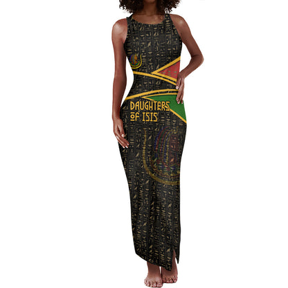 Daughters Of Isis Tank Maxi Dress Ancient Egyptian Queen Hieroglyphic Art