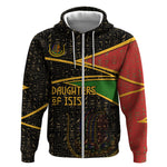 Daughters Of Isis Zip Hoodie Ancient Egyptian Queen Hieroglyphic Art