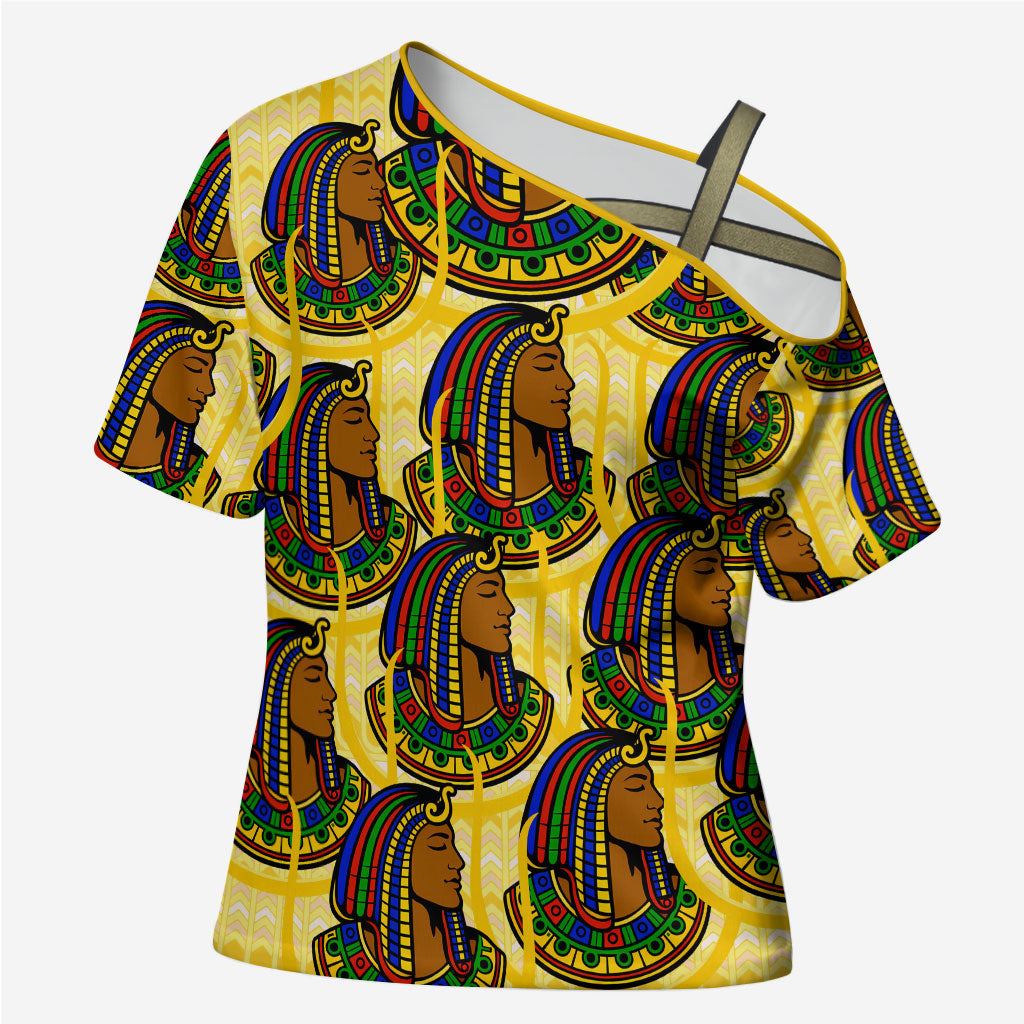 Personalized Daughters Of Isis Cross Shoulder Shirt Ancient Egyptian Goddess Pharaoh