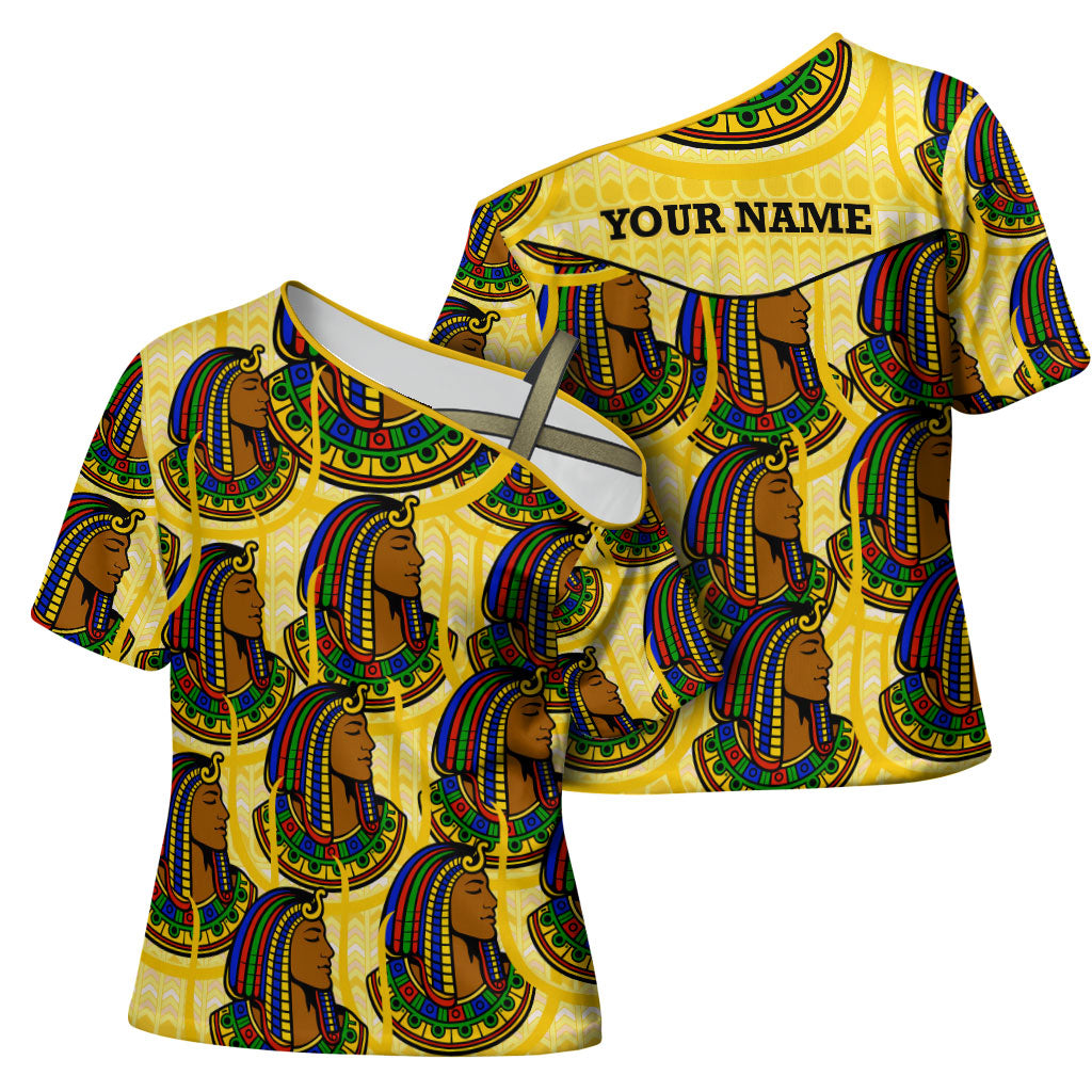 Personalized Daughters Of Isis Cross Shoulder Shirt Ancient Egyptian Goddess Pharaoh