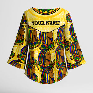 Personalized Daughters Of Isis Kimono Sleeve Blouse Ancient Egyptian Goddess Pharaoh