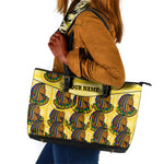 Personalized Daughters Of Isis Leather Tote Bag Ancient Egyptian Goddess Pharaoh