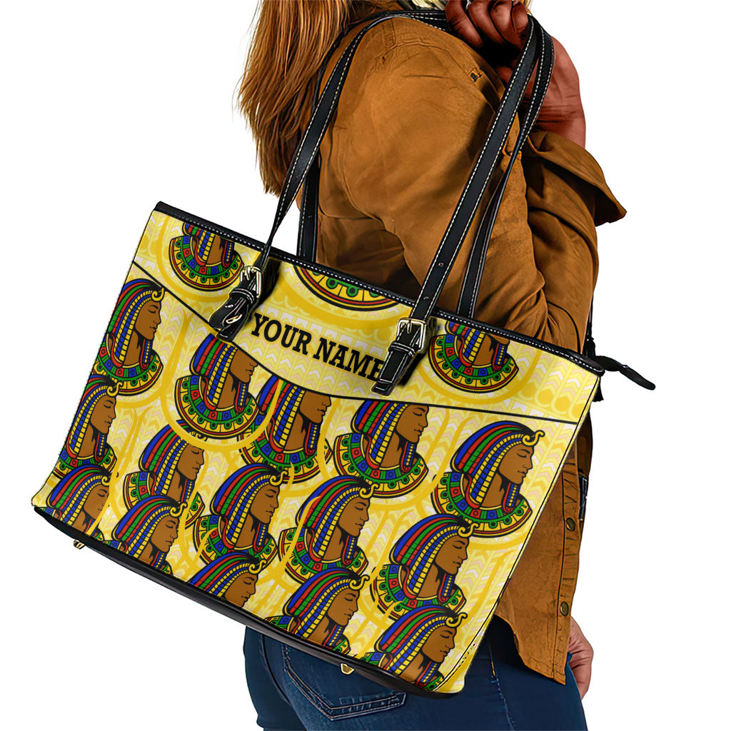 Personalized Daughters Of Isis Leather Tote Bag Ancient Egyptian Goddess Pharaoh