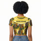 Personalized Daughters Of Isis Raglan Cropped T shirt Ancient Egyptian Goddess Pharaoh