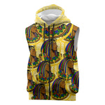 Personalized Daughters Of Isis Sleeveless Zip Hoodie Ancient Egyptian Goddess Pharaoh