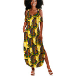 Personalized Daughters Of Isis Summer Maxi Dress Ancient Egyptian Goddess Pharaoh