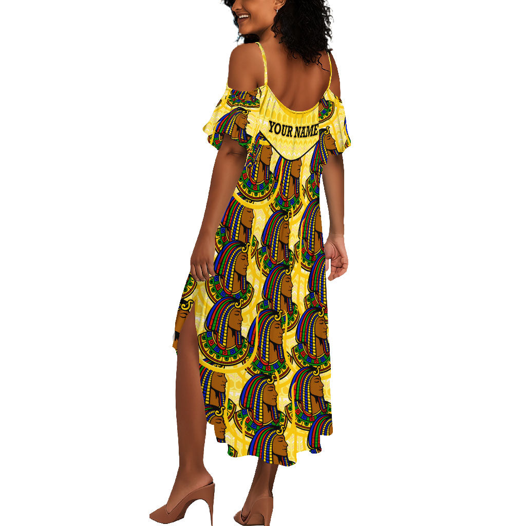 Personalized Daughters Of Isis Summer Maxi Dress Ancient Egyptian Goddess Pharaoh