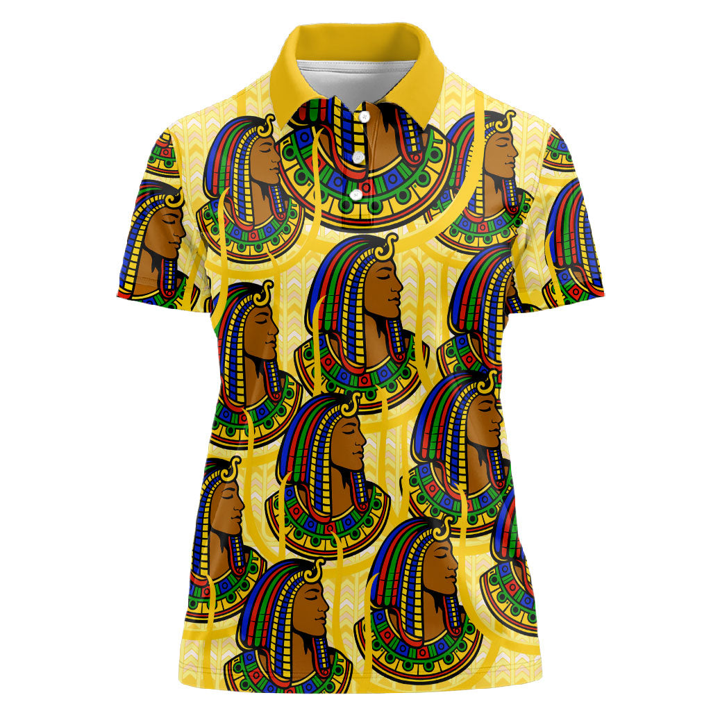 Personalized Daughters Of Isis Women Polo Shirt Ancient Egyptian Goddess Pharaoh