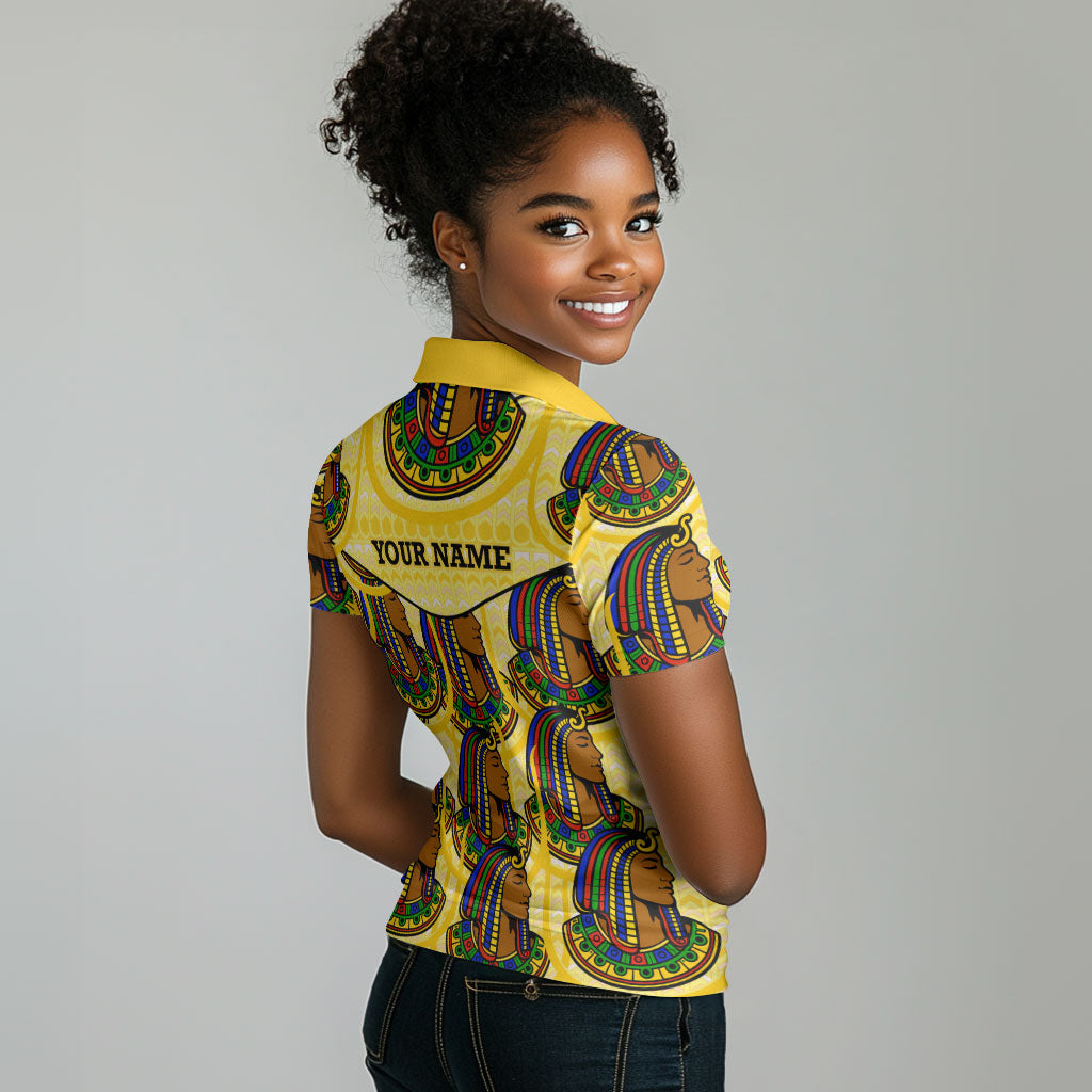 Personalized Daughters Of Isis Women Polo Shirt Ancient Egyptian Goddess Pharaoh