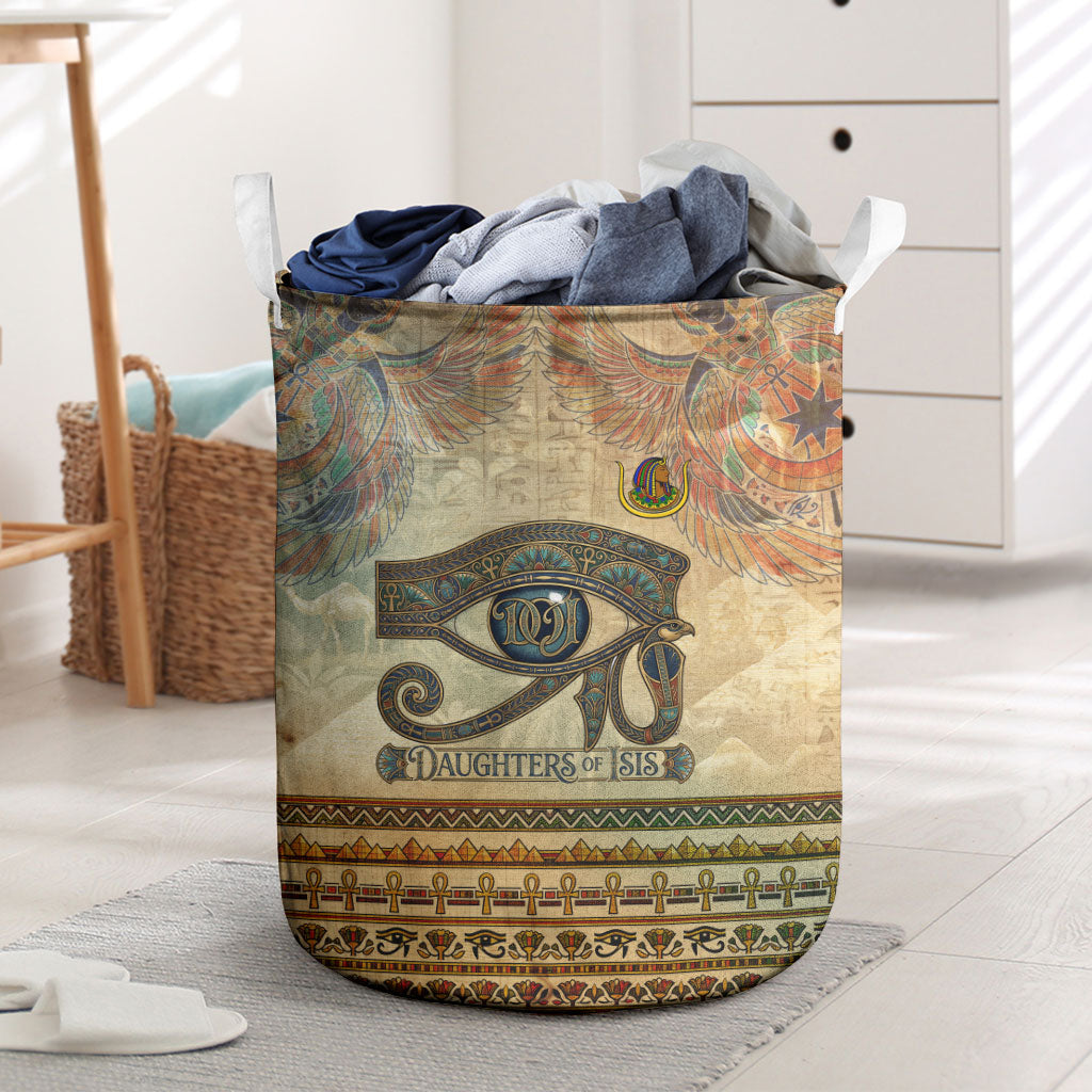 Daughters Of Isis Laundry Basket Eye Of Horus Ancient Egyptian Goddess - Vintage Parchment Art