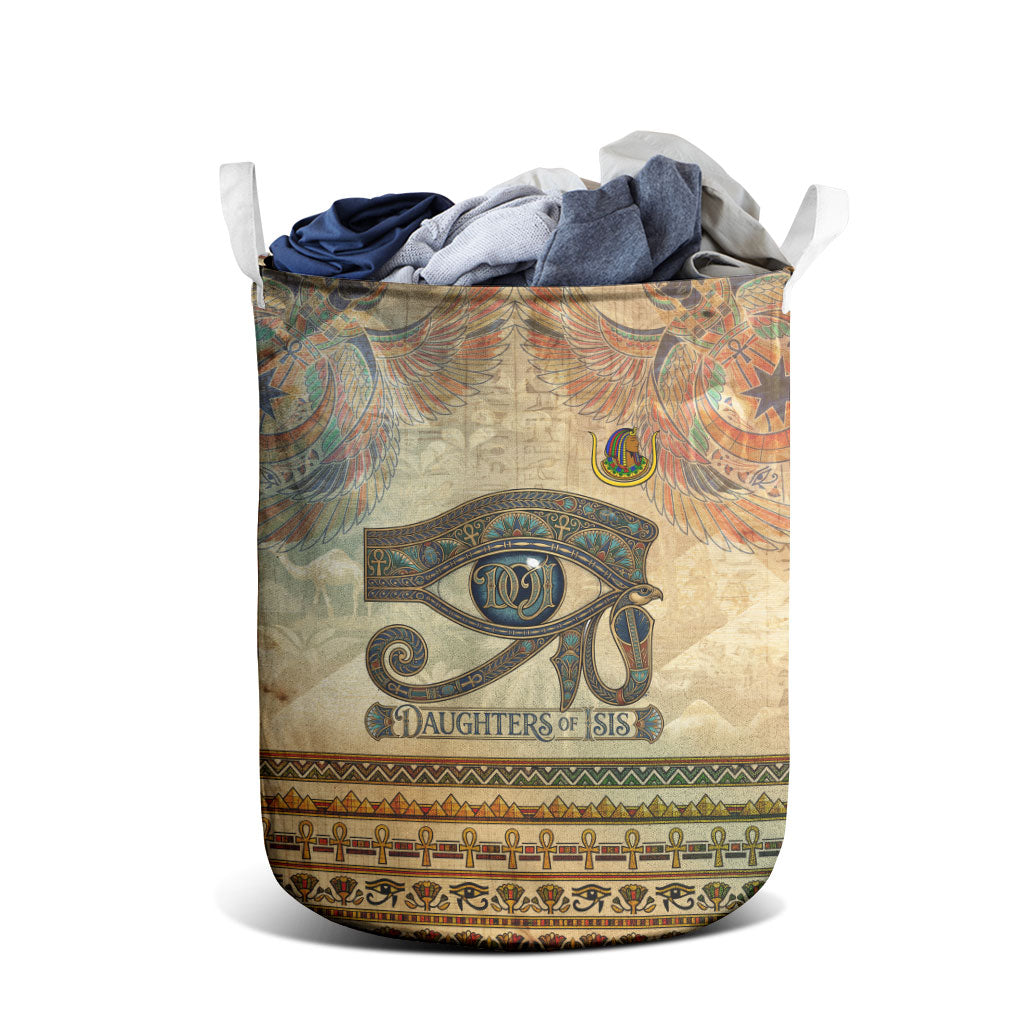 Daughters Of Isis Laundry Basket Eye Of Horus Ancient Egyptian Goddess - Vintage Parchment Art