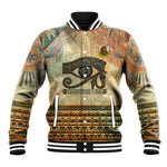 Daughters Of Isis Baseball Jacket Eye Of Horus Ancient Egyptian Goddess - Vintage Parchment Art