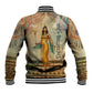 Daughters Of Isis Baseball Jacket Eye Of Horus Ancient Egyptian Goddess - Vintage Parchment Art