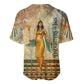 Daughters Of Isis Baseball Jersey Eye Of Horus Ancient Egyptian Goddess - Vintage Parchment Art