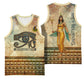 Daughters Of Isis Basketball Jersey Eye Of Horus Ancient Egyptian Goddess - Vintage Parchment Art