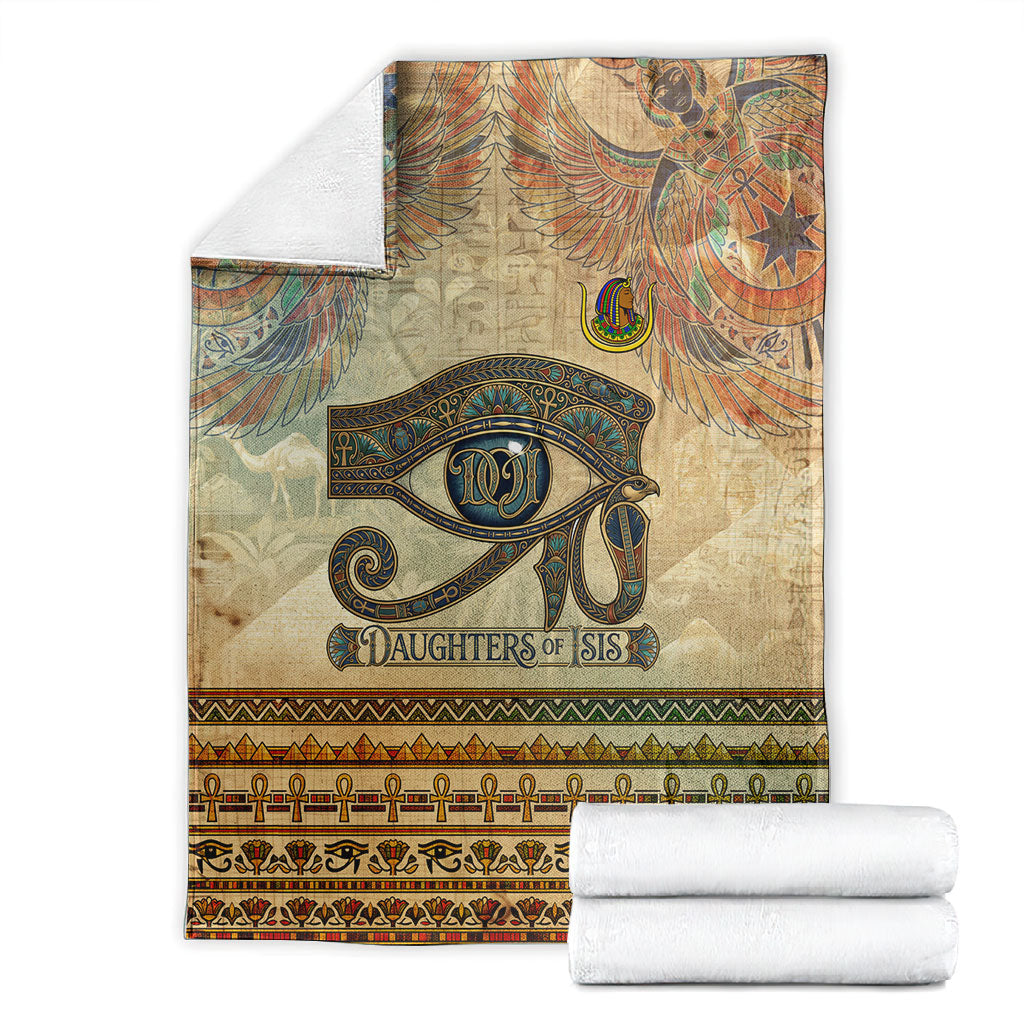 Daughters Of Isis Blanket Eye Of Horus Ancient Egyptian Goddess - Vintage Parchment Art