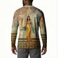 Daughters Of Isis Button Sweatshirt Eye Of Horus Ancient Egyptian Goddess - Vintage Parchment Art