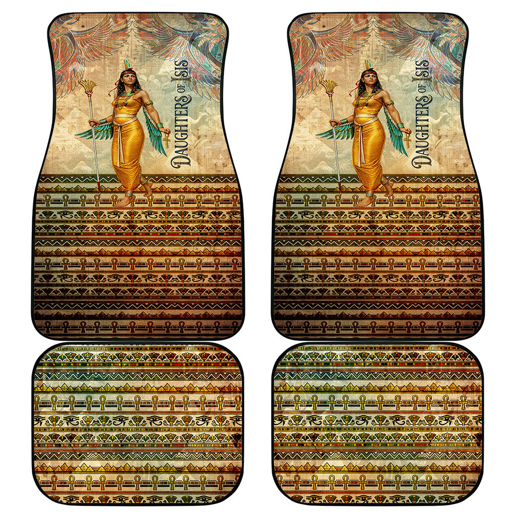 Daughters Of Isis Car Mats Eye Of Horus Ancient Egyptian Goddess - Vintage Parchment Art