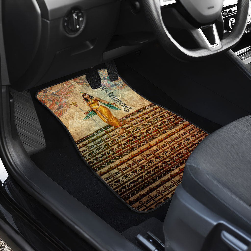 Daughters Of Isis Car Mats Eye Of Horus Ancient Egyptian Goddess - Vintage Parchment Art