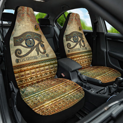 Daughters Of Isis Car Seat Cover Eye Of Horus Ancient Egyptian Goddess - Vintage Parchment Art