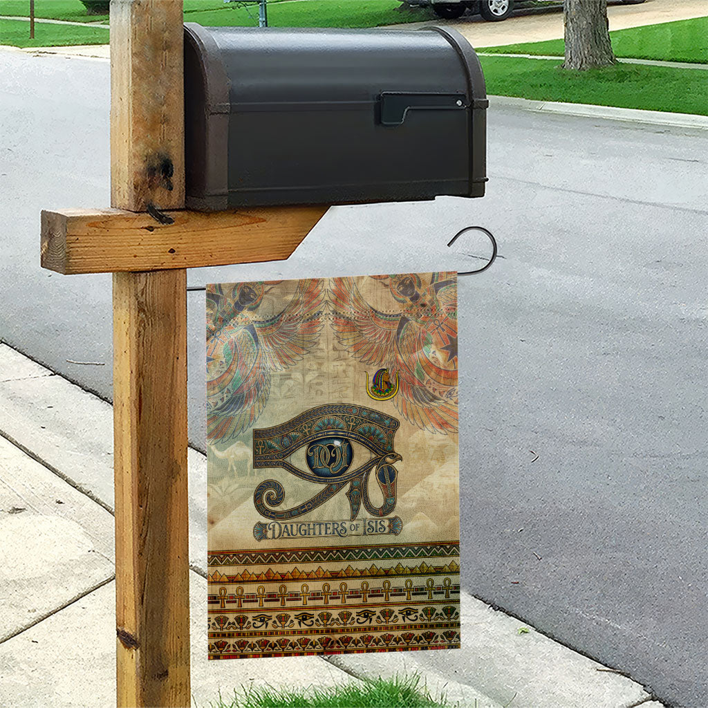 Daughters Of Isis Garden Flag Eye Of Horus Ancient Egyptian Goddess - Vintage Parchment Art