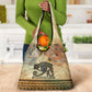 Daughters Of Isis Grocery Bag Eye Of Horus Ancient Egyptian Goddess - Vintage Parchment Art