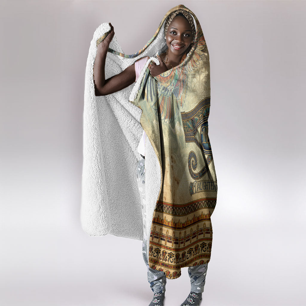Daughters Of Isis Hooded Blanket Eye Of Horus Ancient Egyptian Goddess - Vintage Parchment Art
