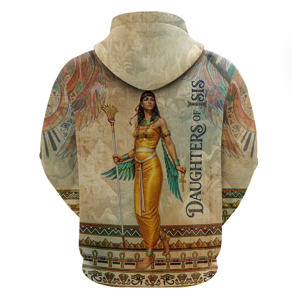 Daughters Of Isis Hoodie Eye Of Horus Ancient Egyptian Goddess - Vintage Parchment Art