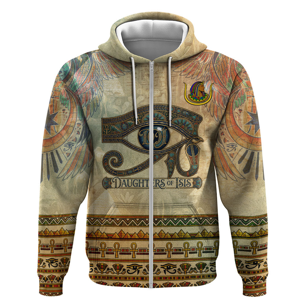 Daughters Of Isis Hoodie Eye Of Horus Ancient Egyptian Goddess - Vintage Parchment Art
