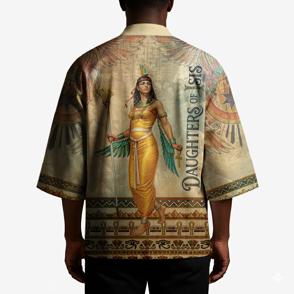 Daughters Of Isis Kimono Eye Of Horus Ancient Egyptian Goddess - Vintage Parchment Art