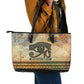 Daughters Of Isis Leather Tote Bag Eye Of Horus Ancient Egyptian Goddess - Vintage Parchment Art