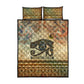 Daughters Of Isis Quilt Bed Set Eye Of Horus Ancient Egyptian Goddess - Vintage Parchment Art
