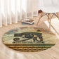 Daughters Of Isis Round Carpet Eye Of Horus Ancient Egyptian Goddess - Vintage Parchment Art