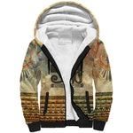 Daughters Of Isis Sherpa Hoodie Eye Of Horus Ancient Egyptian Goddess - Vintage Parchment Art