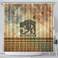 Daughters Of Isis Shower Curtain Eye Of Horus Ancient Egyptian Goddess - Vintage Parchment Art