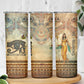 Daughters Of Isis Skinny Tumbler Eye Of Horus Ancient Egyptian Goddess - Vintage Parchment Art