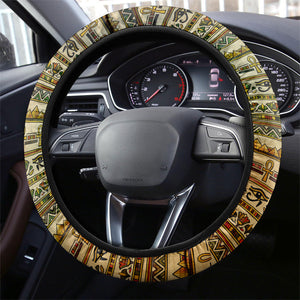Daughters Of Isis Steering Wheel Cover Eye Of Horus Ancient Egyptian Goddess - Vintage Parchment Art