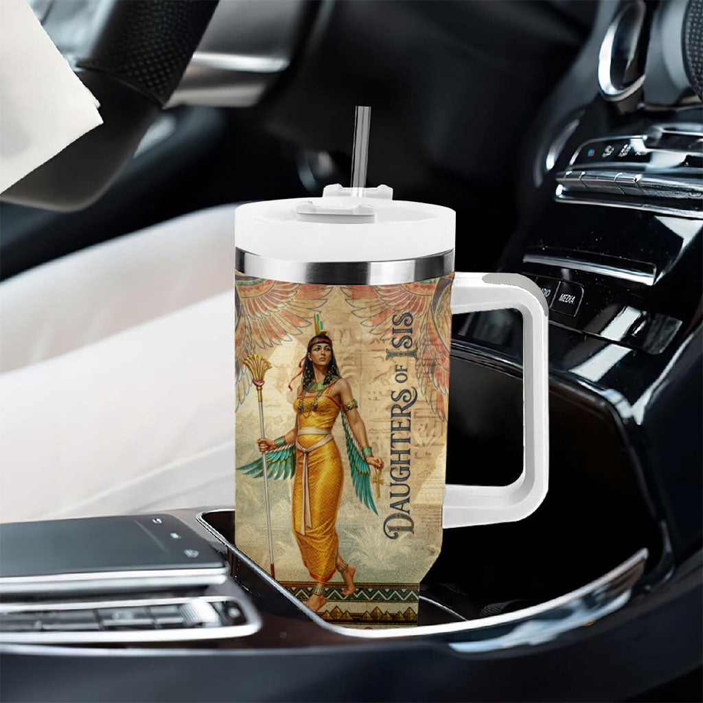 Daughters Of Isis Tumbler With Handle Eye Of Horus Ancient Egyptian Goddess - Vintage Parchment Art