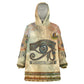 Daughters Of Isis Wearable Blanket Hoodie Eye Of Horus Ancient Egyptian Goddess - Vintage Parchment Art