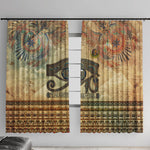 Daughters Of Isis Window Curtain Eye Of Horus Ancient Egyptian Goddess - Vintage Parchment Art