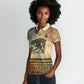 Daughters Of Isis Women Polo Shirt Eye Of Horus Ancient Egyptian Goddess - Vintage Parchment Art